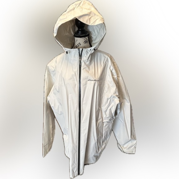 Eddie Bauer Men's Weather Edge Windbreaker Hideable Hood Vented Underarms 2XL - Picture 1 of 10